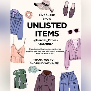 🤍 UNLISTED ITEMS FOR LIVE SHARE SHOW 🤍